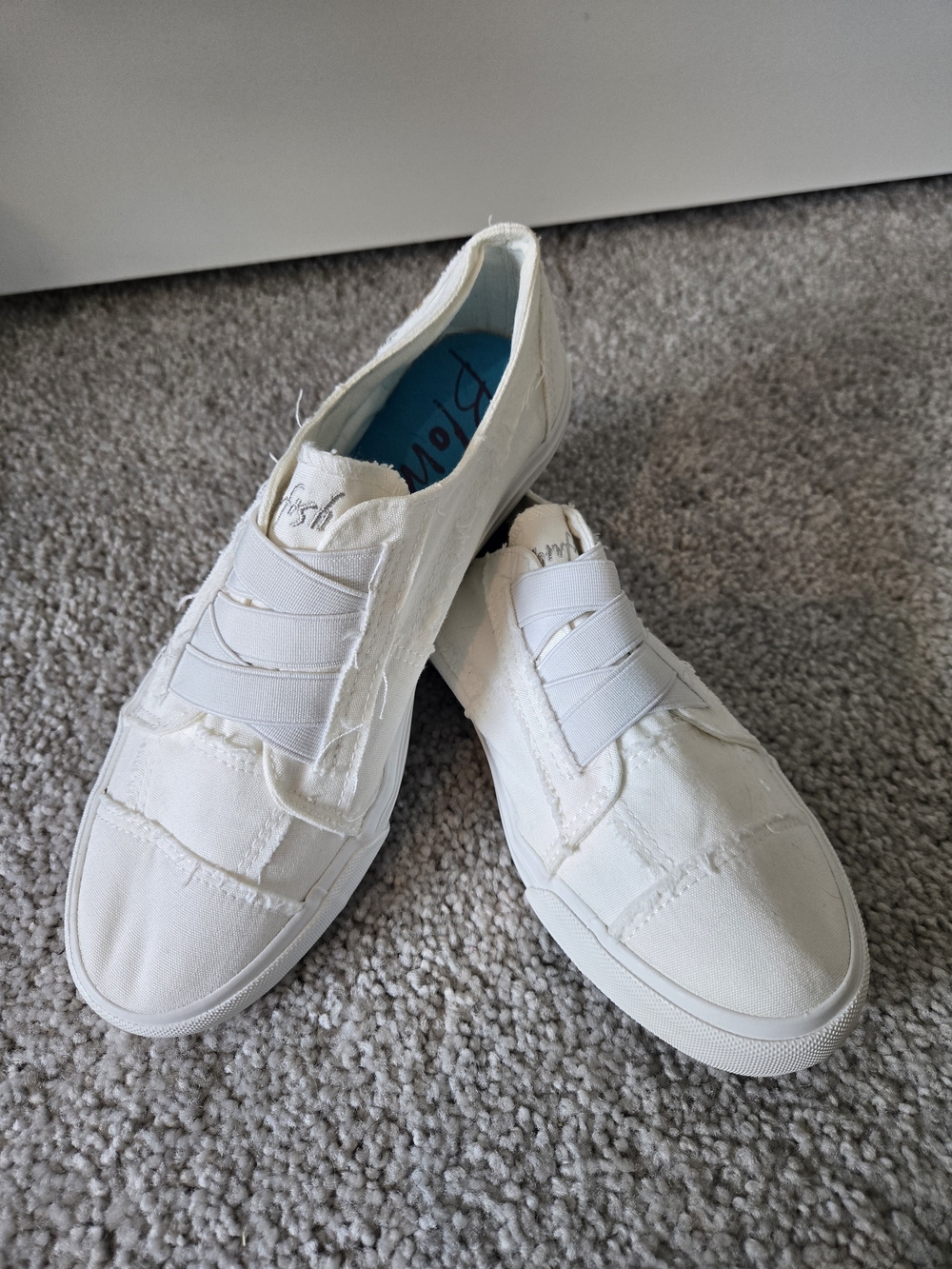 Women's White Slip-On Canvas Sneakers